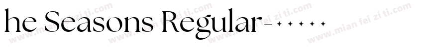 he Seasons Regular字体转换
